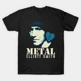 Elliott Smith Heart Metal T-Shirt